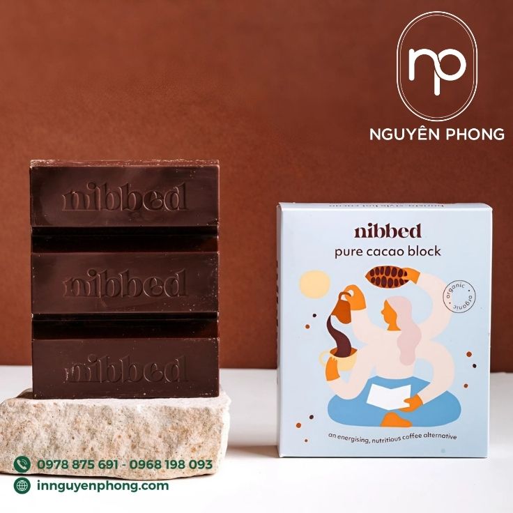 Mẫu hộp giấy đựng bột cacao đặc biệt 